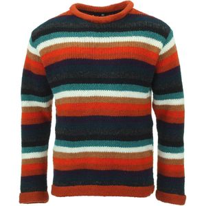 Handgebreide wollen trui unisex - Small tot XX-Large