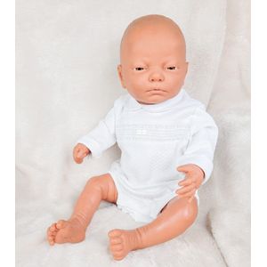 Babidu babyromper/ truitje | wit | smock | 1-delig | 30690 | Unisex | 3 maand | maat 62