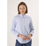 Felix Hardy - Geruit Overhemd - Blauw - 100% Katoen Dames