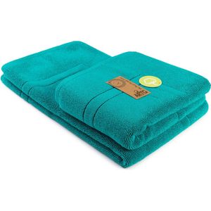 ARTG® Towelzz - Badmat - 100% Katoen - Zware kwaliteit - 50 x 80 cm -  Petrol Blauw - Deep Blue