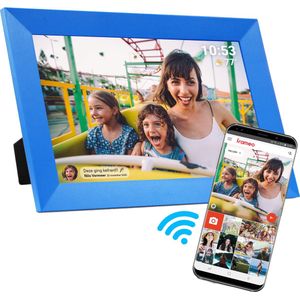 Denver Digitale Fotolijst - Speciaal voor kinderen - Frameo App - Fotokader - Touchscreen - PFF1023 Blauw