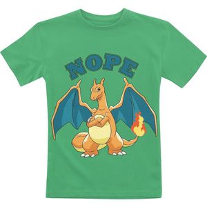 Pokémon Kids - Glurak - Nope Jongens & meisjes T-shirt - groen - 152