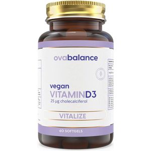 Vitamine D3 1000ie Vegan | 60 softgels - Ovabalance.eu