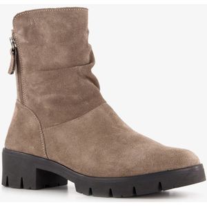Hush Puppies suede dames boots beige - Maat 38 - Echt leer - Uitneembare zool