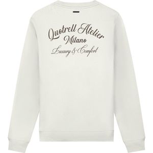 Quotrell - ATELIER MILANO CREWNECK - OFF WHITE/BROWN - XL