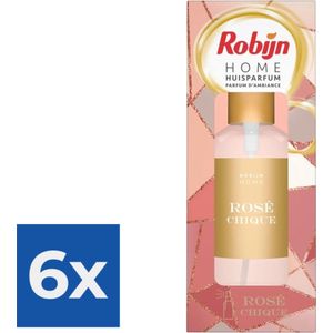 Robijn Huisparfum Rose Chique 250 ml - Voordeelverpakking 6 stuks