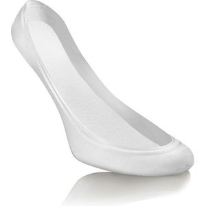 2 pack Sesto-Senso dames ballerina sokjes met siliconen antislip wit maat 35-38