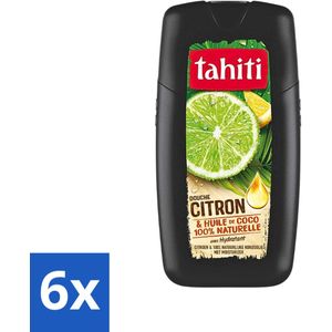 6 x Tahiti - Douchegel - Citroen & Kokosolie - Hydraterend - 250 ml - Douchegel - Citroen - Kokosolie - Hydraterend - Verzorgend