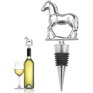 Wijnflessluiting buldog-design - wijnschenktuit en wijnstopper voor champagne, cava, prosecco - fonkelend grappig cadeau