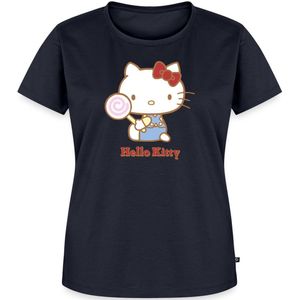 Hello Kitty Met Een Lollipop Premium T Shirt Dames