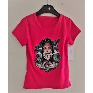 Wednesday Meisjes T-shirt Rood Maat 110/116