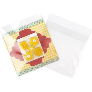 Plastic Zakken 18,3x17,9cm Transparant en Hersluitbaar (100 stuks) | Plastic zak