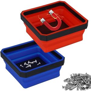 Opvouwbare Magnetische Onderdelenbak voor Monteurs - Nieuwe Versie - Siliconen Gereedschapsbak - Bouten Schroeven Moeren .