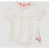 T-shirt - A-lijn - Zacht Katoen - Met Pofmouwtjes - Drukknopen