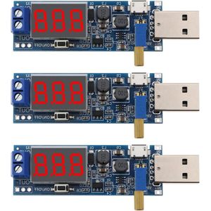 USB Input Regulator Board - Vervanging DC 3.5V-12V naar 1.2V-24V - Verstelbare Output Digitale Display - Step Up Down Power Module - 64x22mm .