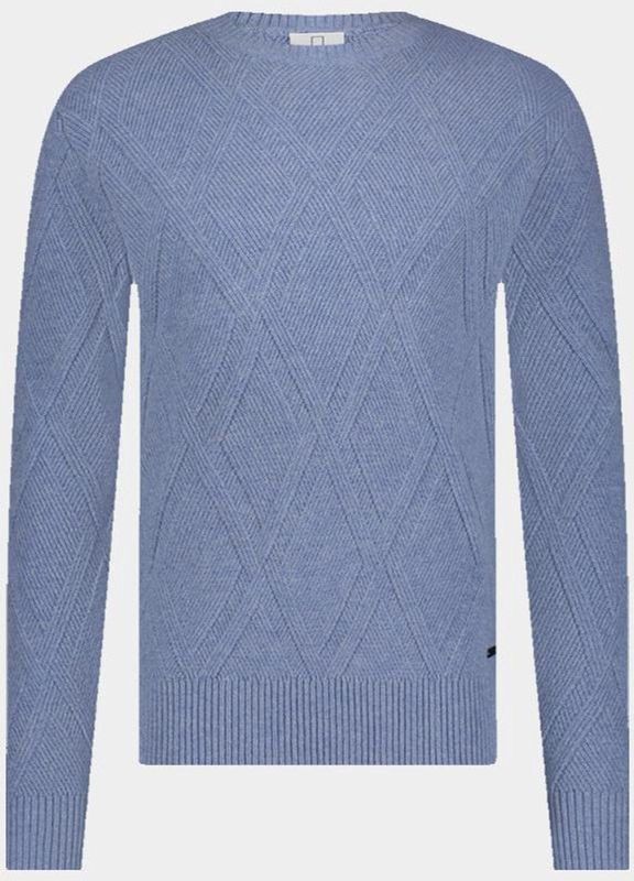 Born With Appetite - Gomer Pull R-neck - Blauw - Tricot