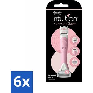 6 x Wilkinson Sword - Scheermes - Intuition Complete Bikini - Precisie - 1 scheermes - Scheermes - Bikinilijn - Scheerapparaat - Scheermesje - Trimmer