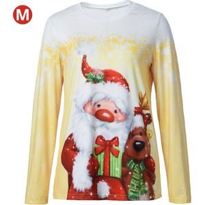 Livano Kersttrui - Dames - Foute Kersttrui - Christmas Sweater - Kerst Sweater - Christmas Jumper - Pyjama - Geel - Maat M