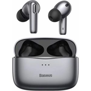 Baseus SiMU S2 Echte draadloze oortelefoons - Hybrid Active Noice Cancelling - Grijs