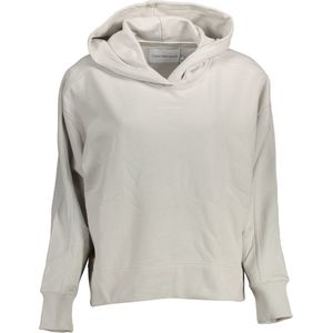 Calvin Klein Dames Truien & vesten Micro Branding Hoodie - Lichtgrijs - Maat M