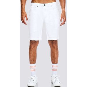 Smith & Solo korte spijkerbroek heren - broek jeans short - broeken shorts - Wit - 40
