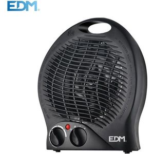 EDM Elektrische Ventilatorkachel - 2000W - 23x14x27 cm - Zwart