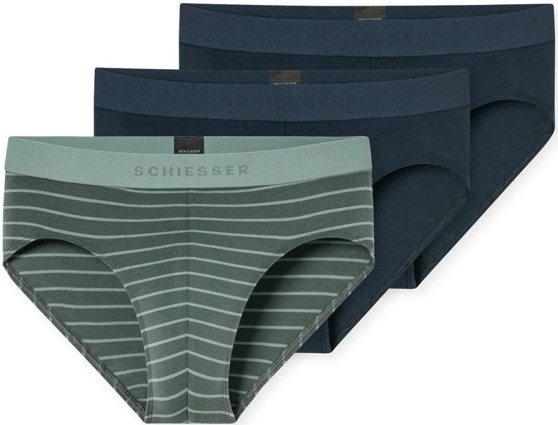 Schiesser - Heren 3-pack - Slips - Biologisch Katoen - Gesorteerd