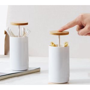 Wistenstaafjeshouder - Opbergdispenser voor Wattenstaafjes - Badkamer en Kantoor