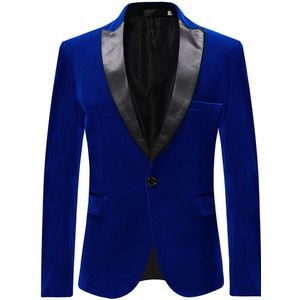 Allthemen Heren Fluwelen Blazer - Klassieke Halslijn - S