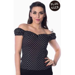 Dancing Days - I CARRIED A WATERMELON Off shoulder top - XS - Zwart