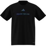 adidas - Follow The Line - T-shirt - Zwart - Korte Mouwen