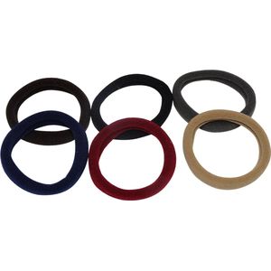 Jessidress Sterke Haar Elastieken Grote Elastieken zonder stiksels Ideaal voor Hoge Paardenstaart - Bordeaux