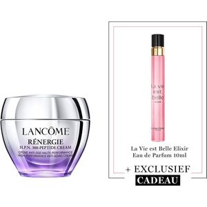 Lancôme Rénergie H.P.N. 300-Peptide Cream + Cadeau - Rénergie H.P.N. 300-Peptide Cream 50ml & La Vie est Belle L'Elixir Eau de Parfum 10ml - Voor alle Huidtypes - Anti-aging - Handig Reisformaat Parfum - Totaal 60ml