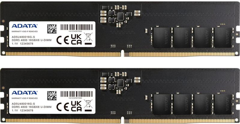 Adata - DDR5 - RAM - Zwart - 32 GB - 4800 MHz - Dual Tray