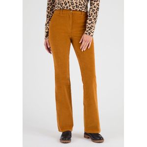 Damart - Fluwelen flared broek - Dames - Bruin - 52