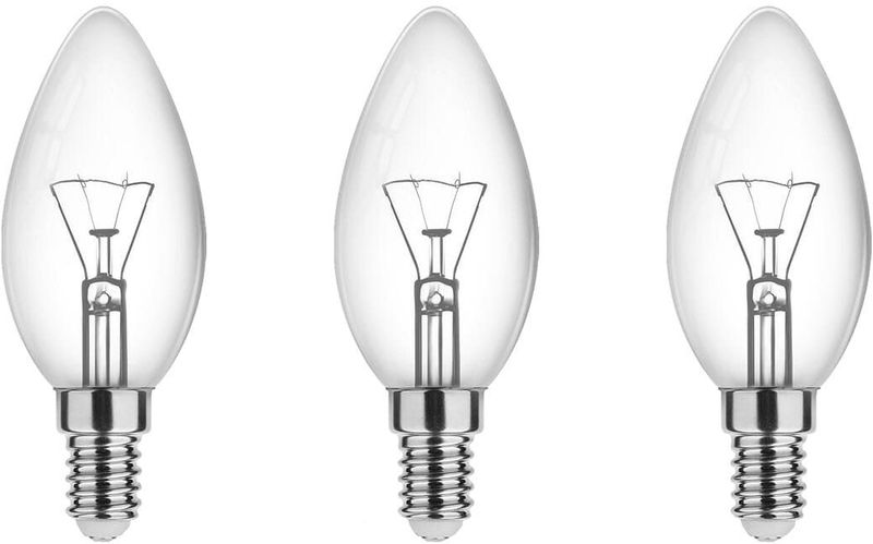 Technik - E14 Gloeilamp - Extra Warm Wit - Kaarslamp B35 - 25W - 160lm - 2700K - 3 stuks