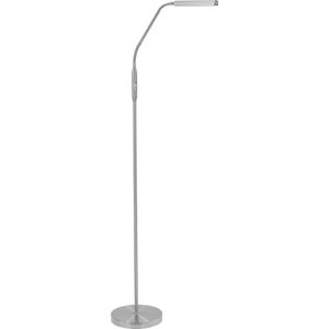 Murcia - Vloerlamp Modern interieur - Nikkel - H:145cm  - Universeel - Voor Binnen - Metaal - Woonkamer - Slaapkamer - Eetkamer