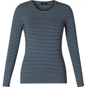 YESTA Helya Essential Jersey Shirt - Navy/Ecru - maat 2(50)