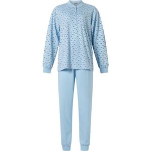 Lunatex - Dames Pyjama - Blauw -Tulp - Katoen - Maat M