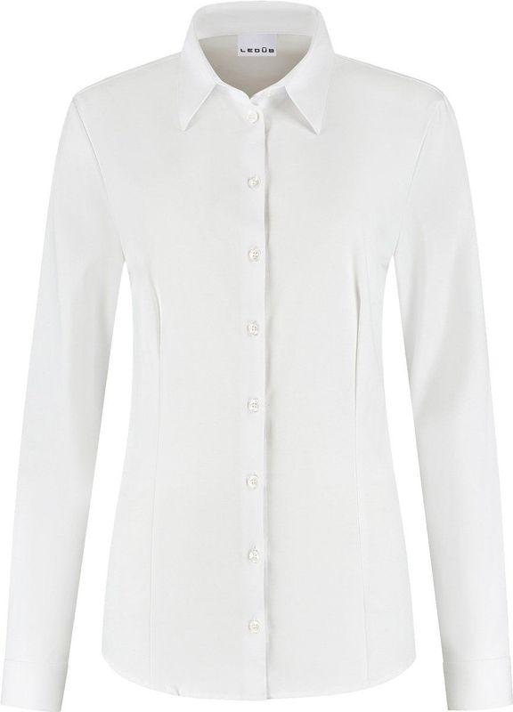 Ledûb damesblouse wit stretch