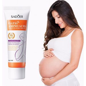 SADOER | Oats Amino Acid Stretch Mark Cream | Striae crème | Zwangerschapsstriemen verwijderen | Anti striae crème | Striemen buik zwangerschap | Littekens verwijderen | Haver aminozuur crème | Striae olie | Zwangerschap huidverzorging |Anti-Striemen