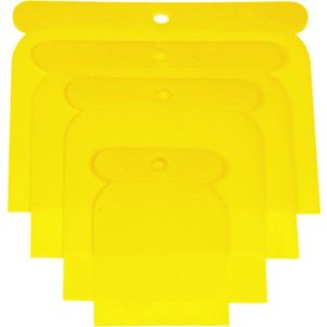 4-delige Kunststof Plamuurset - Flexibel en Zuurbestendig (50, 75, 100, 120 mm)