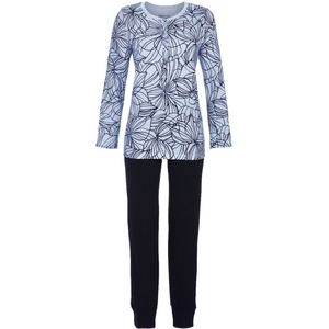 Ringella - Katoenen Pyjama - Blauw - Grafische Bloemen