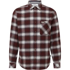 s.Oliver - Overhemd - Donkerrood/Wit - Flanel - Geruit