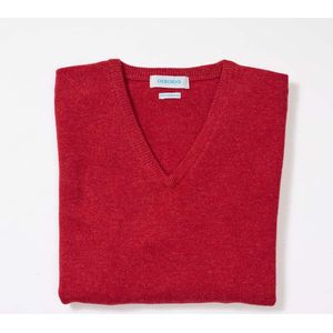 Osborne Knitwear Trui met V hals - Dames - Lamswol - Poppy Melange - XL