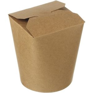 KURTT - Asia foodbox - Noodle Box - Asian Food - Wok to go beker - Bruin - lunchbox - maaltijdbox - maaltijd - take away - 100 stuks, 26oz - 750ml