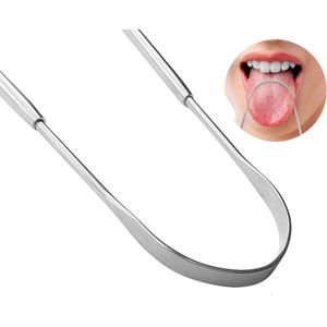 Supertarget RVS Tongschraper voor Mondverzorging – Tongreiniger – Tongborstel – Mondhygiene – Tong Schraper – Duurzaam & Herbruikbaar
