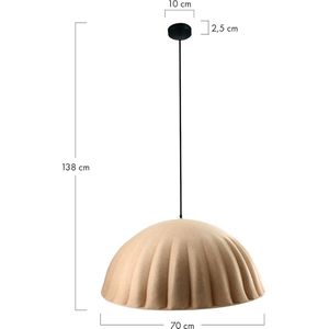 DKNC - Hanglamp Daniel - 70x70x38cm - Cream