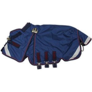 Horseware Rambo Optimo Turnout Outer Only 0grs - maat 145/198 - navy/burgundy/teal