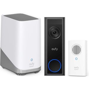 Eufy - Security C30 - Draadloze Video Deurbel - 2K FHD - Bundel met Chime en HomeBase 3 S380